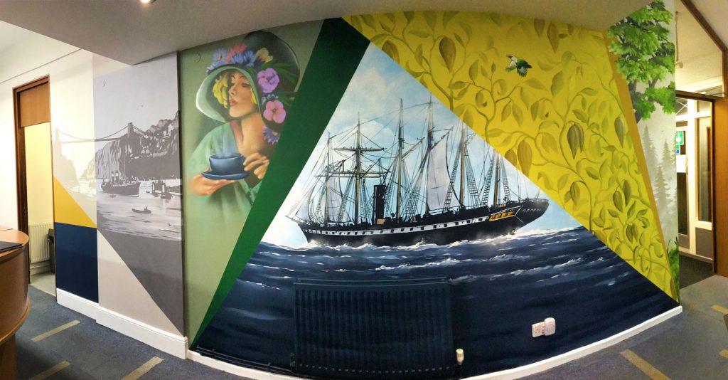 Mural in Bristol engineering office.